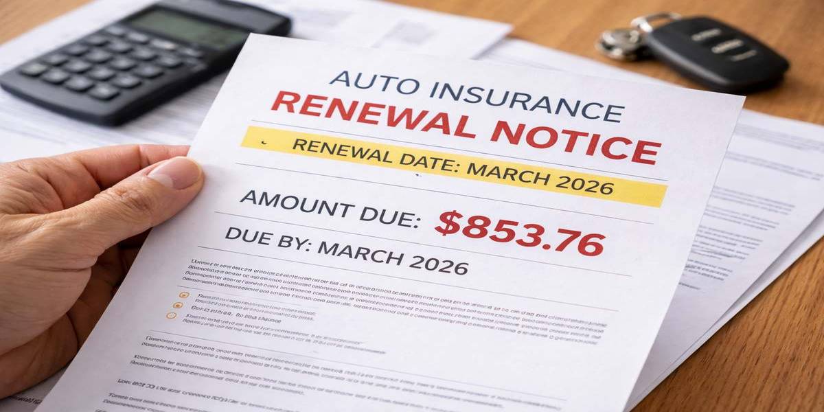 Auto insurance renewal notice 2026